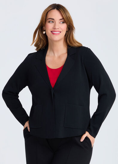Plus Size Milano Knit Natural Jacket