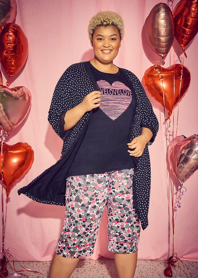 Bamboo Hearts Dressing Gown, , hi-res