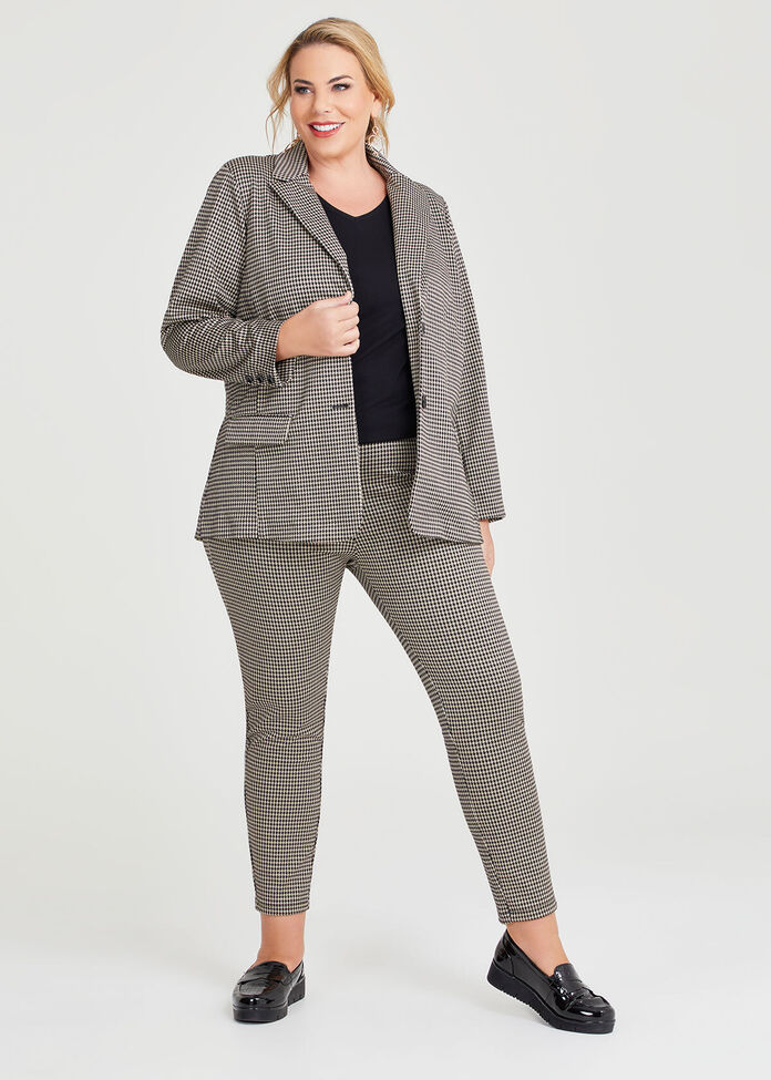 Black/Grey Houndstooth Pull On