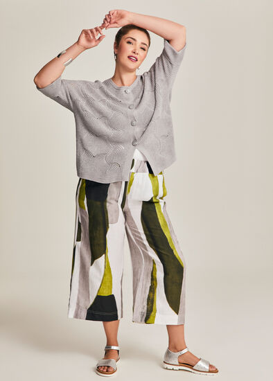 Plus Size Linen Quartz Crop Pant