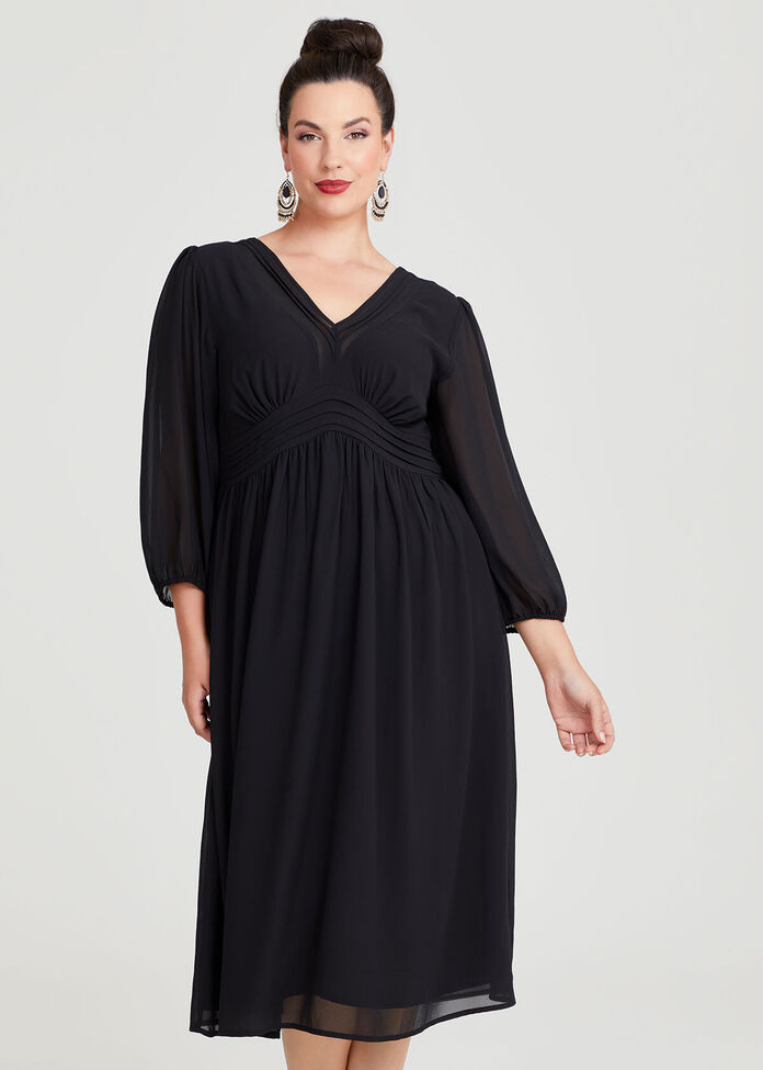 Shaz Chiffon Cocktail Dress, , hi-res
