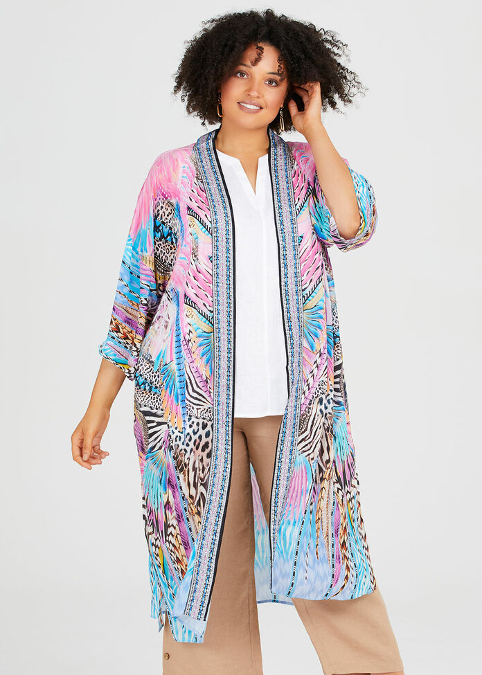 Shop Plus Size The Fabulous Viscose Kimono in Print | Taking Shape AU