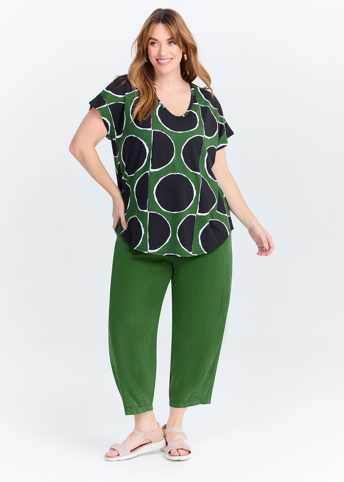Cotton Abstract Spot T-shirt, , hi-res