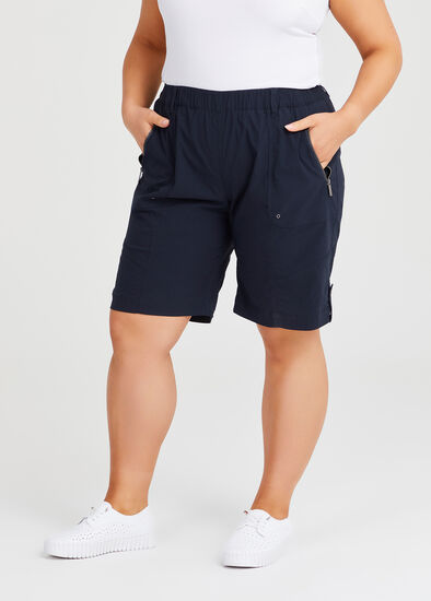 Plus Size Petite Zip Pocket Cargo Short