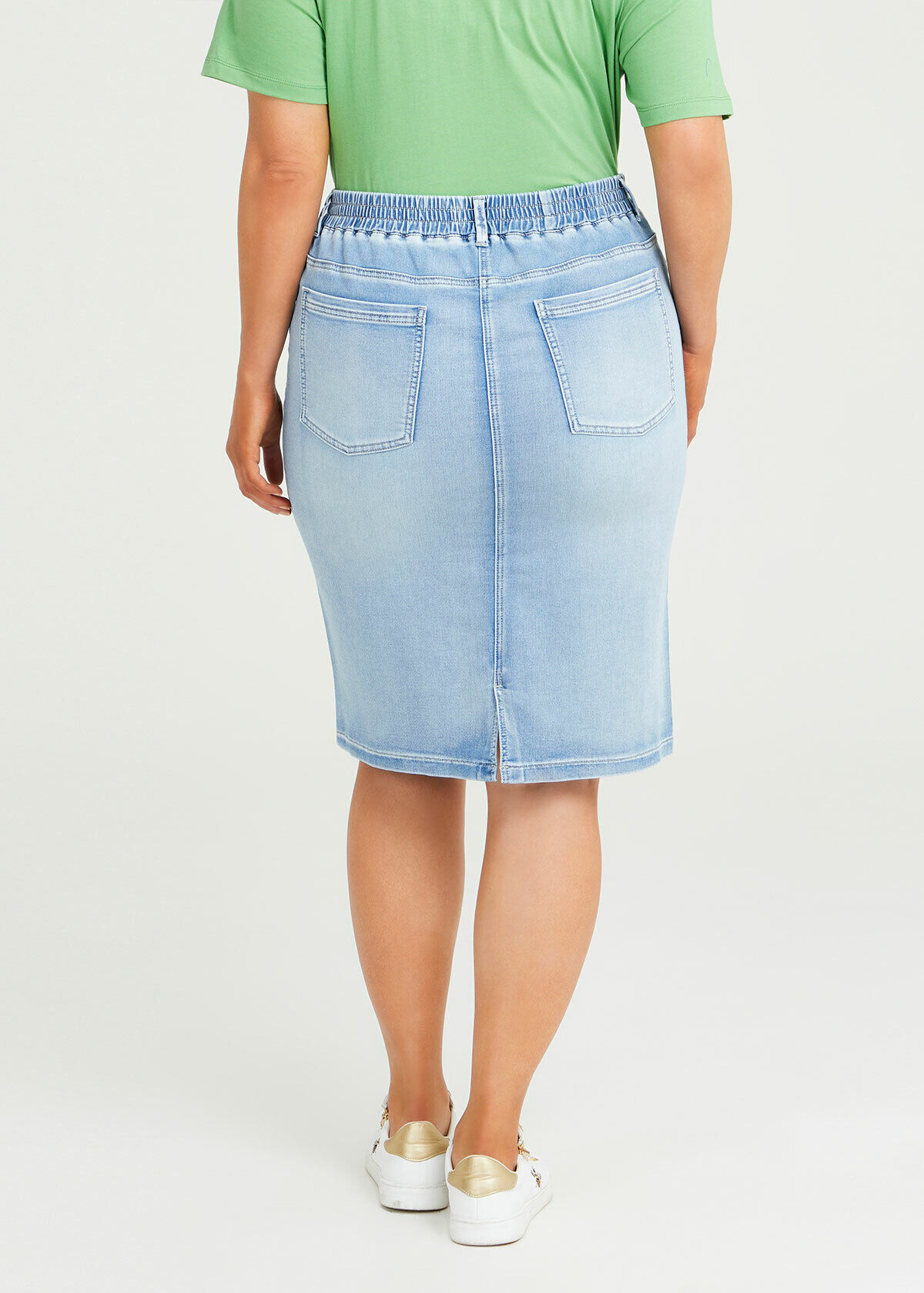 Pull on hot sale denim skirt