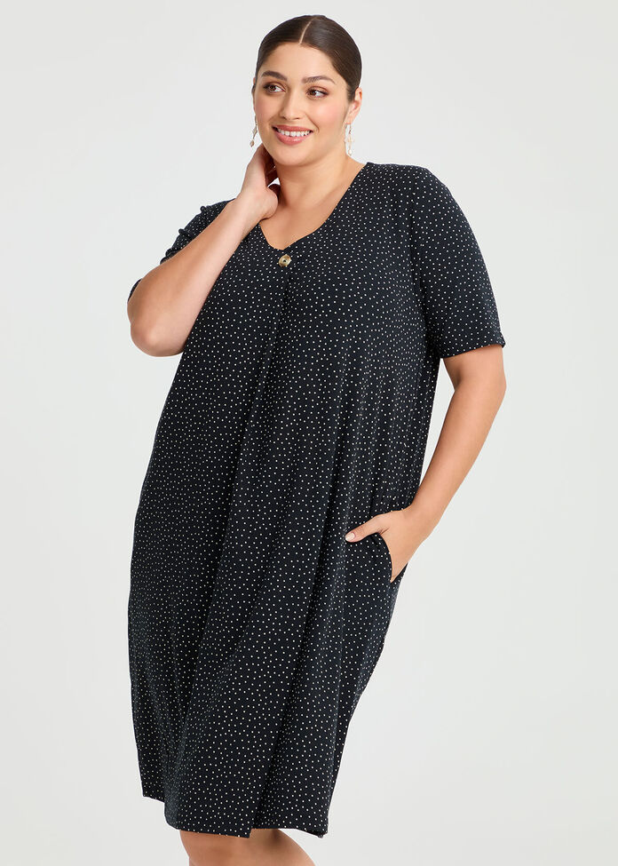 Dylan Spot Dress, , hi-res