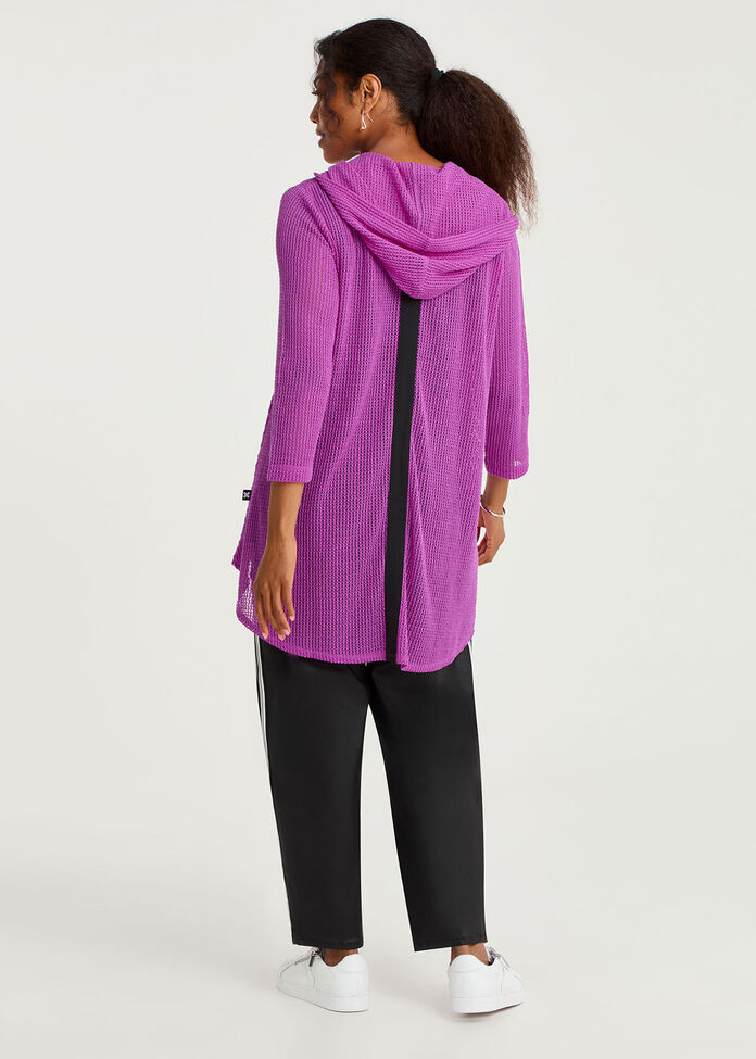 Textured Moanna Zip Cardigan, , hi-res