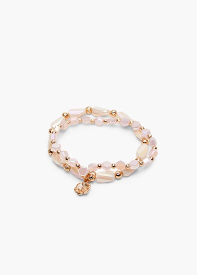 Plus Size Pastel Tones Stretch Bracelet Set