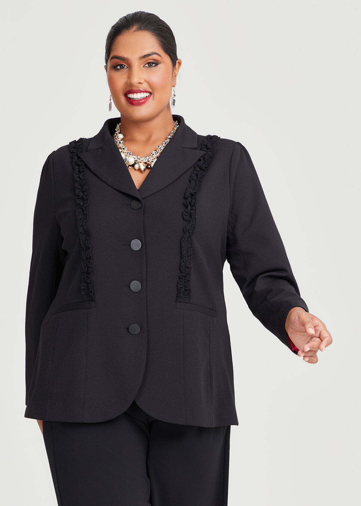Frilly suit online
