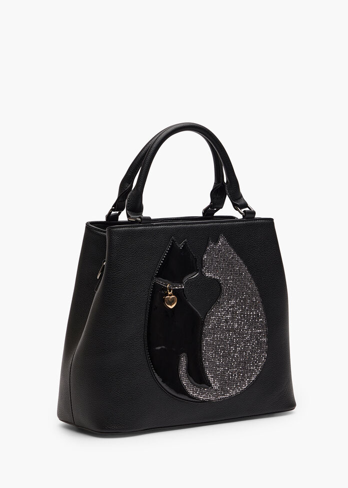 Kissing Cats Shoulder Bag, , hi-res