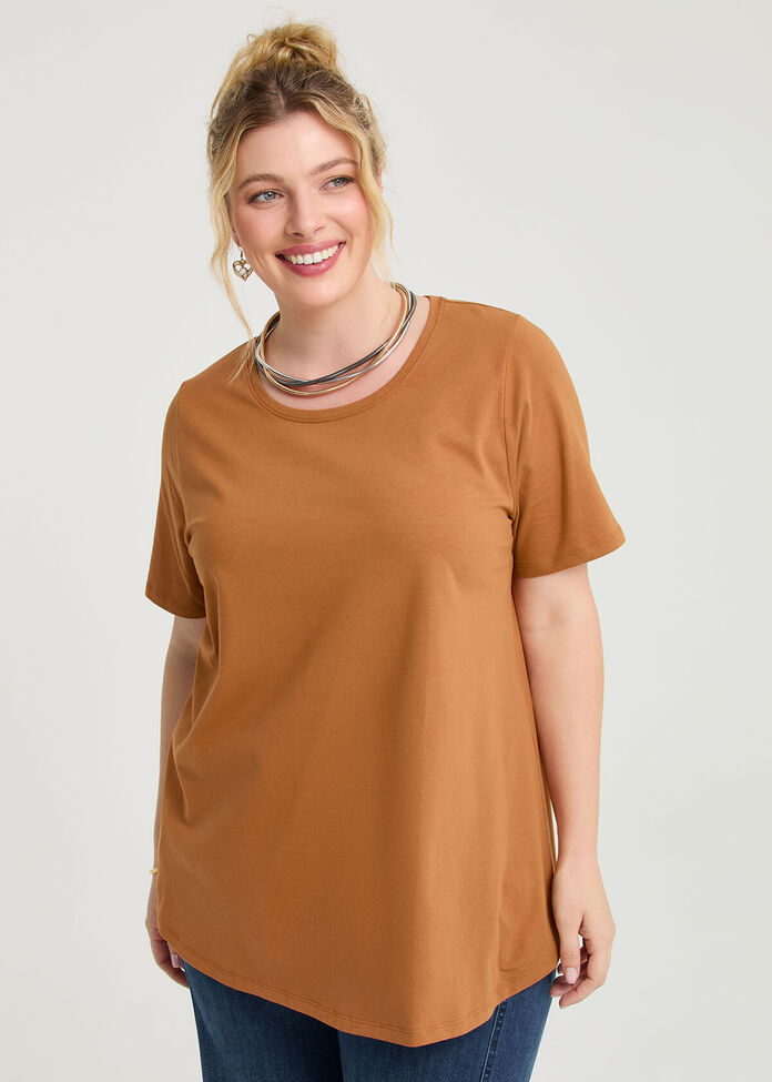 Good Earth Australian Cotton Crew Neck T-shirt, , hi-res