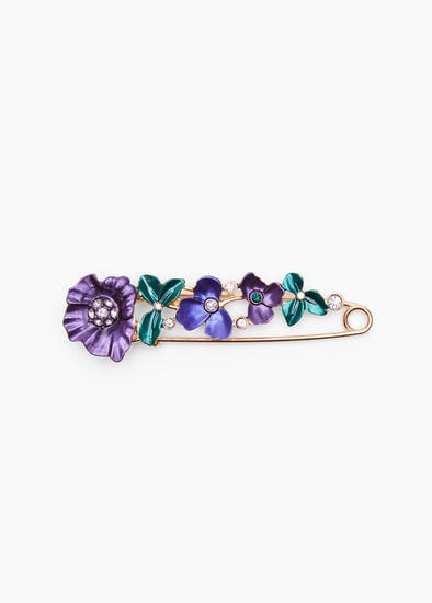 Enamel Flower Pin Brooch,  Enamel Flower Pin Brooch