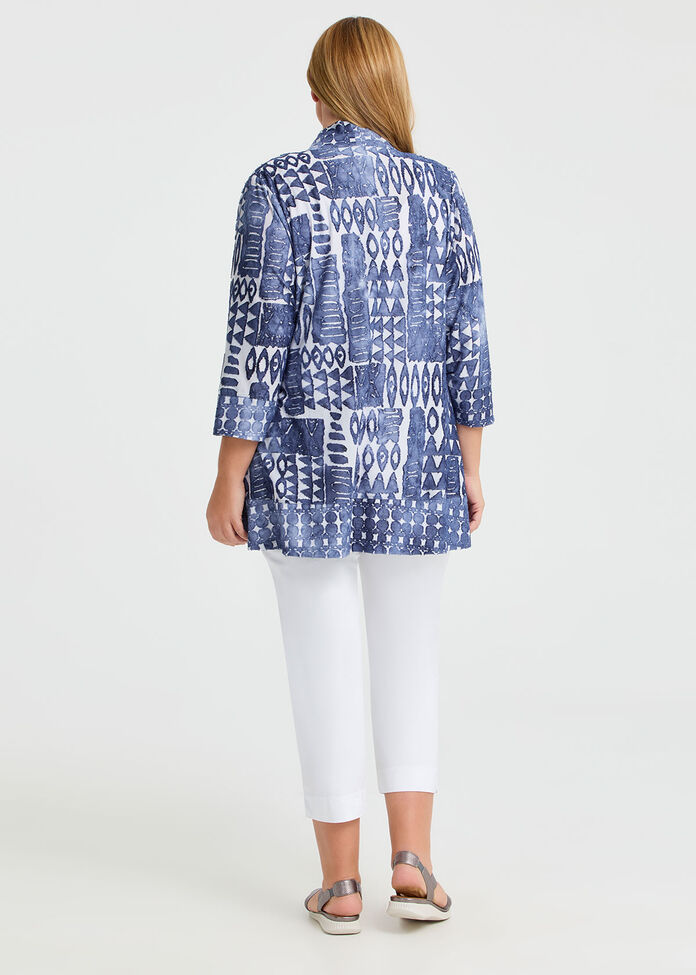 Aztec Burnout Cardigan, , hi-res
