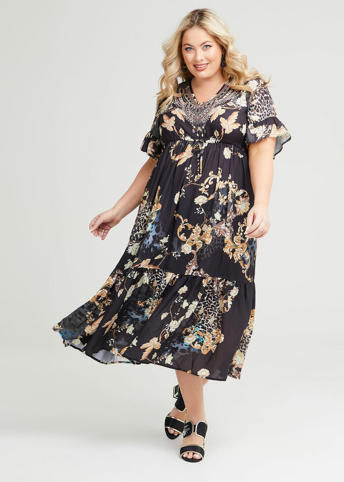Shop Plus Size Debbie Sparkle Maxi Dress in Multi | Taking Shape AU