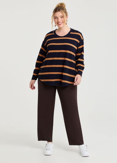 Plus Size Curved Seam Barrel Jean