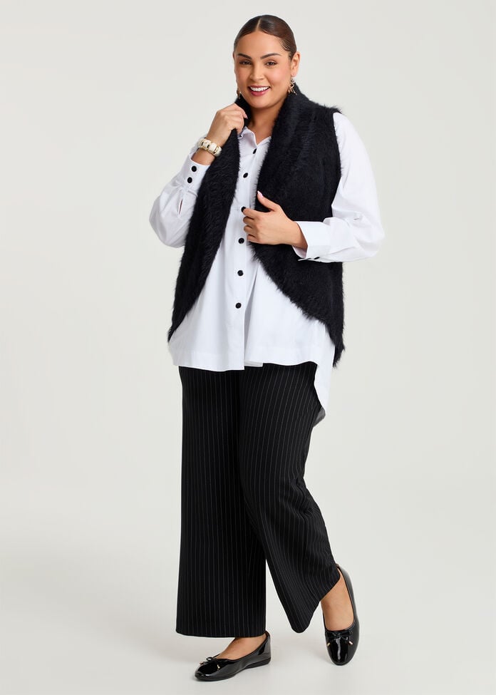 Light Fuzzy Cascading Vest, , hi-res