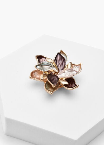 Plus Size Enamel Flower Brooch