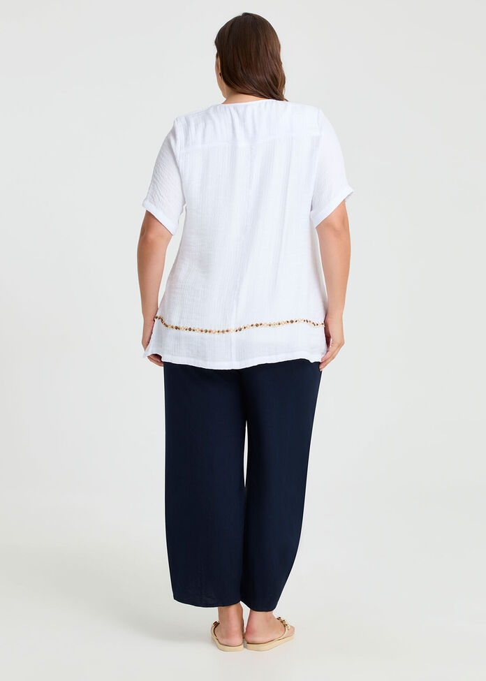 Trim Detail Natural Swing Top, , hi-res