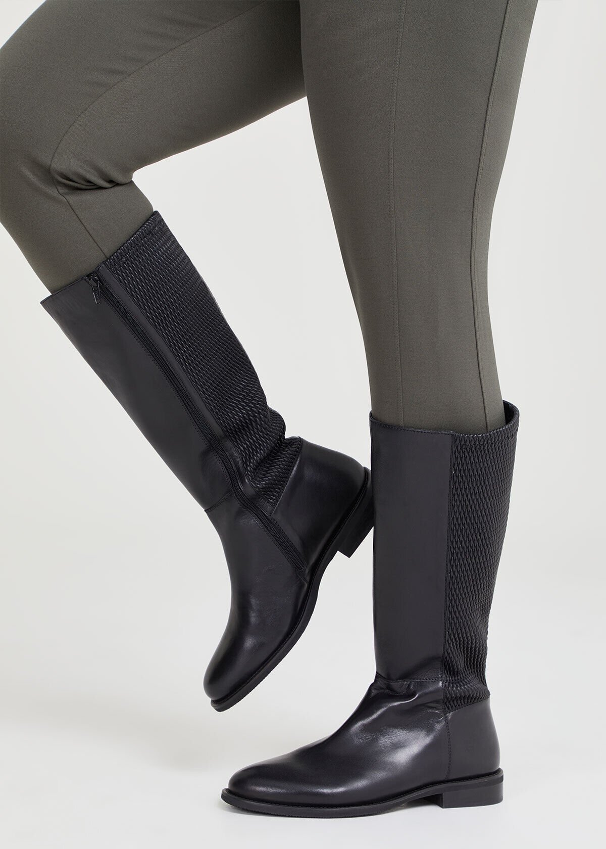 Shop Leather Knee High Boot Comfortable Shoes Taking Shape UK