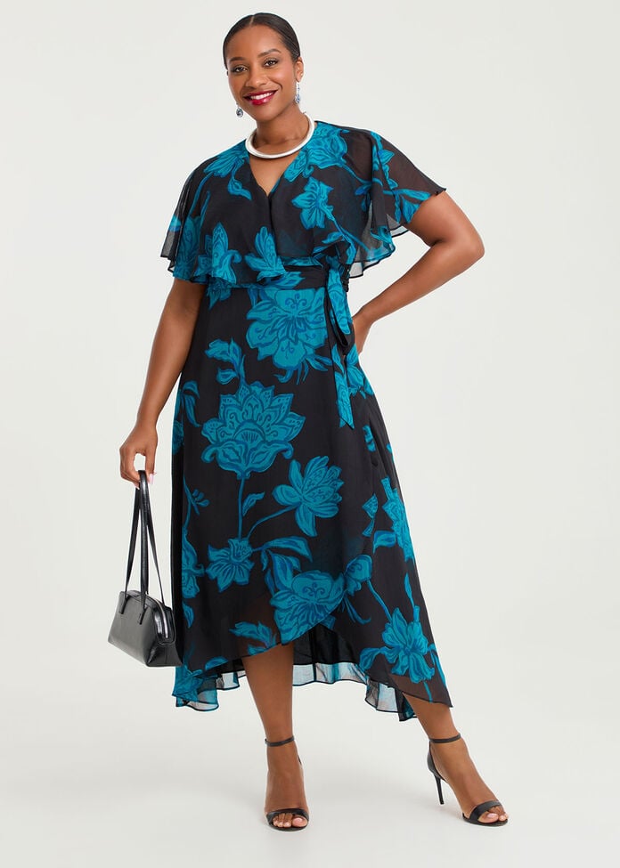 Livia Floral Wrap Maxi Dress, , hi-res
