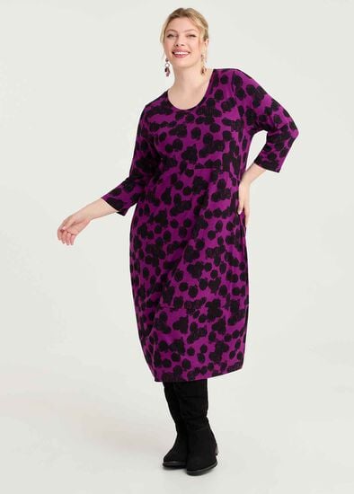 Plus Size Natural Gia Spot Dress