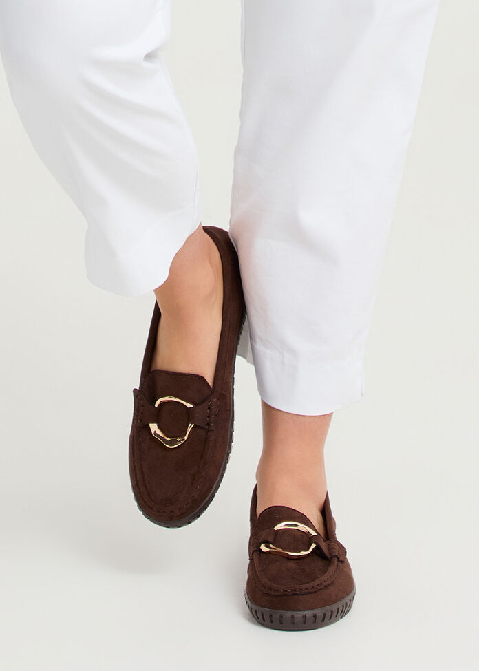 Flexible Faux Suede Loafer, , hi-res