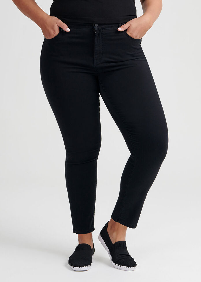 Shop Plus Size Lola Brushed Denim Jean in Black | Taking Shape AU