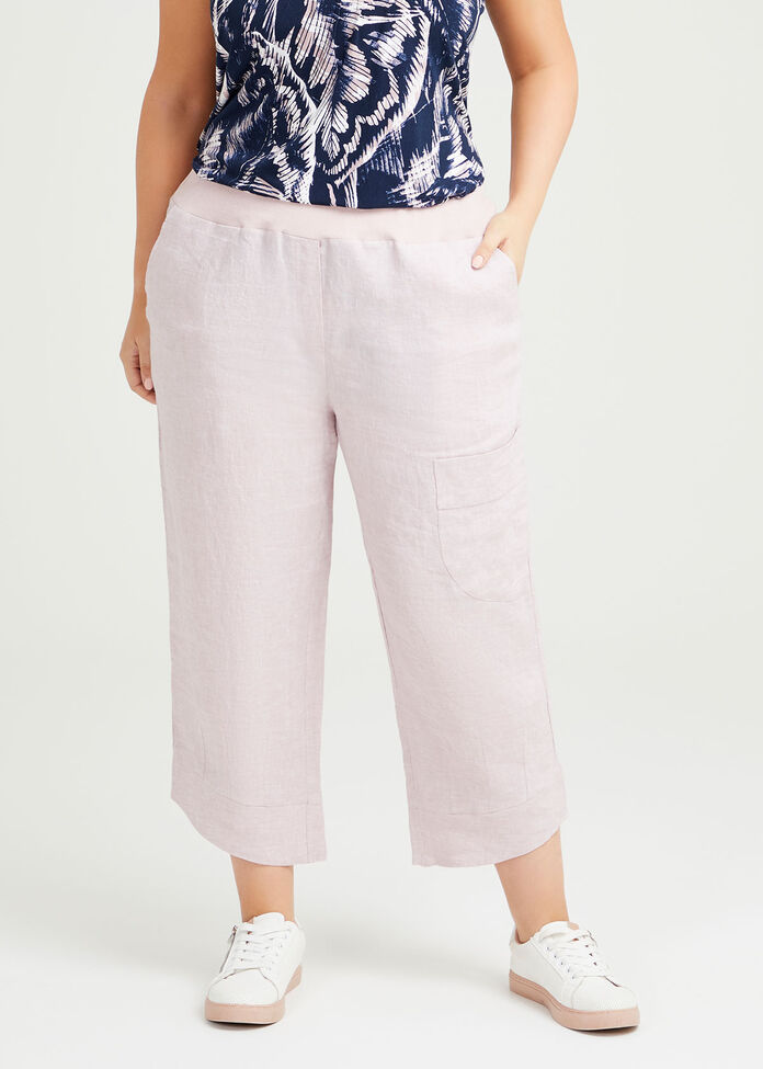 Nomad Linen Crop Pant, , hi-res