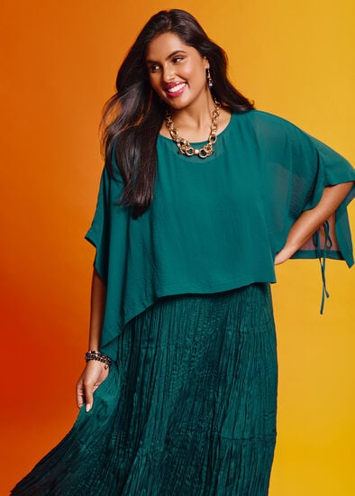 Plus Size Chiffon Enya Overtop