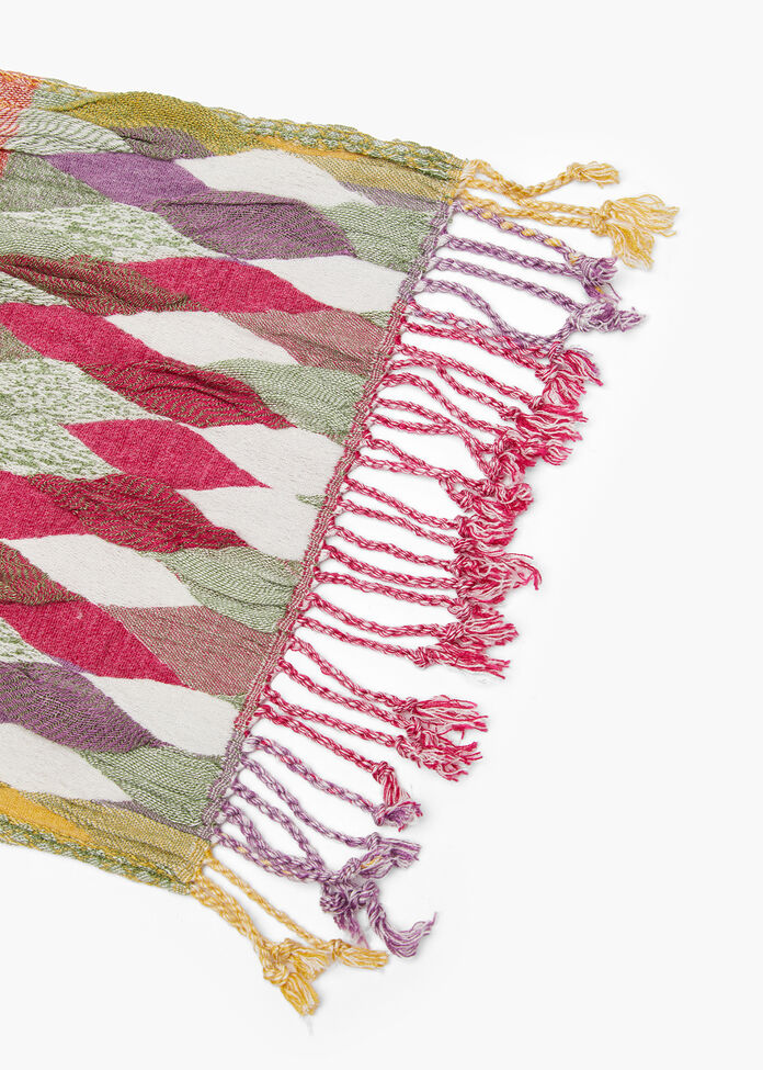 Shop Bright Shirred Multi Patch Scarf in Multi | Accessories | Taking ...