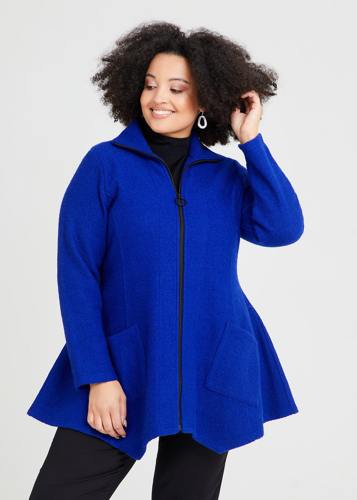 Zip Boiled Wool Jacket