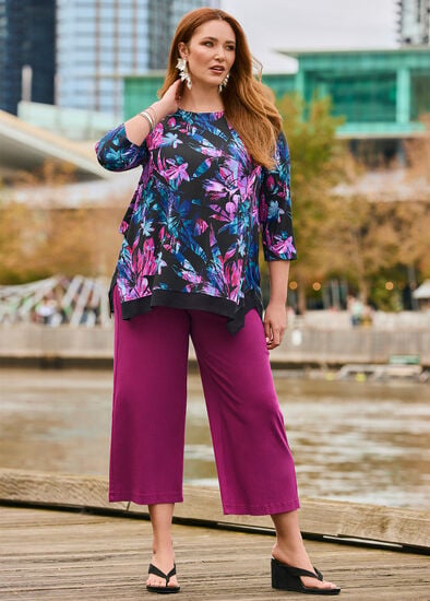 Plus Size The Travel Wide Leg Crop Jean