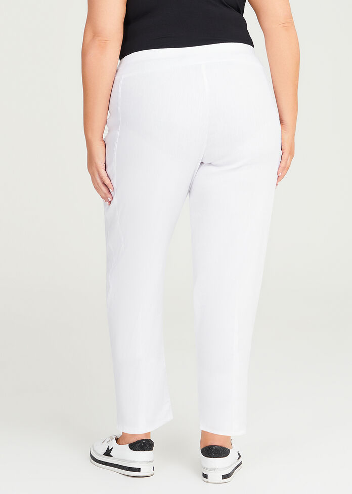 Amy Stretch Linen Lantern Pant, , hi-res