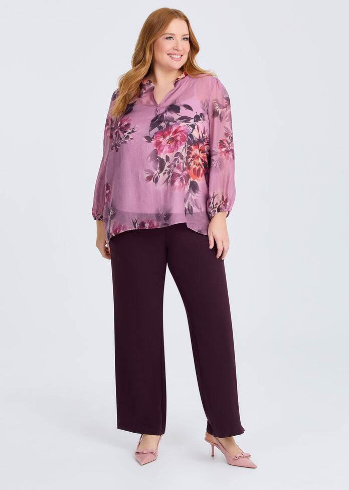 Camille Floral Tencel Blouse, , hi-res