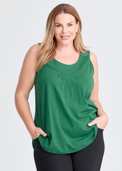 Plus Size Good Earth Australian Cotton Element Tank