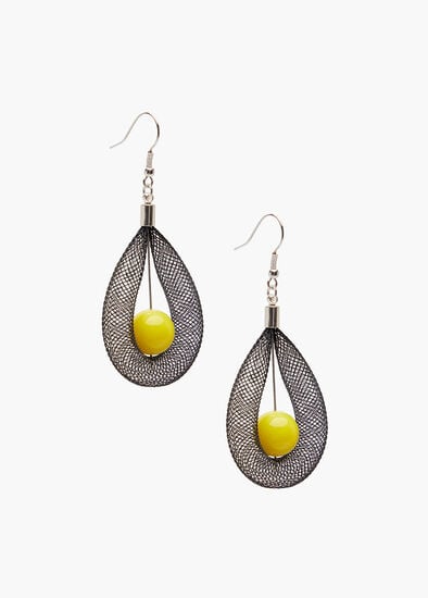 Plus Size Abstract Netted Teardrop Earrings