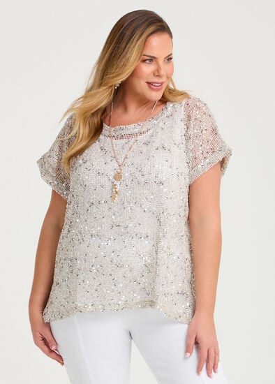 Plus Size Mesh Sequin Kaya Overtop