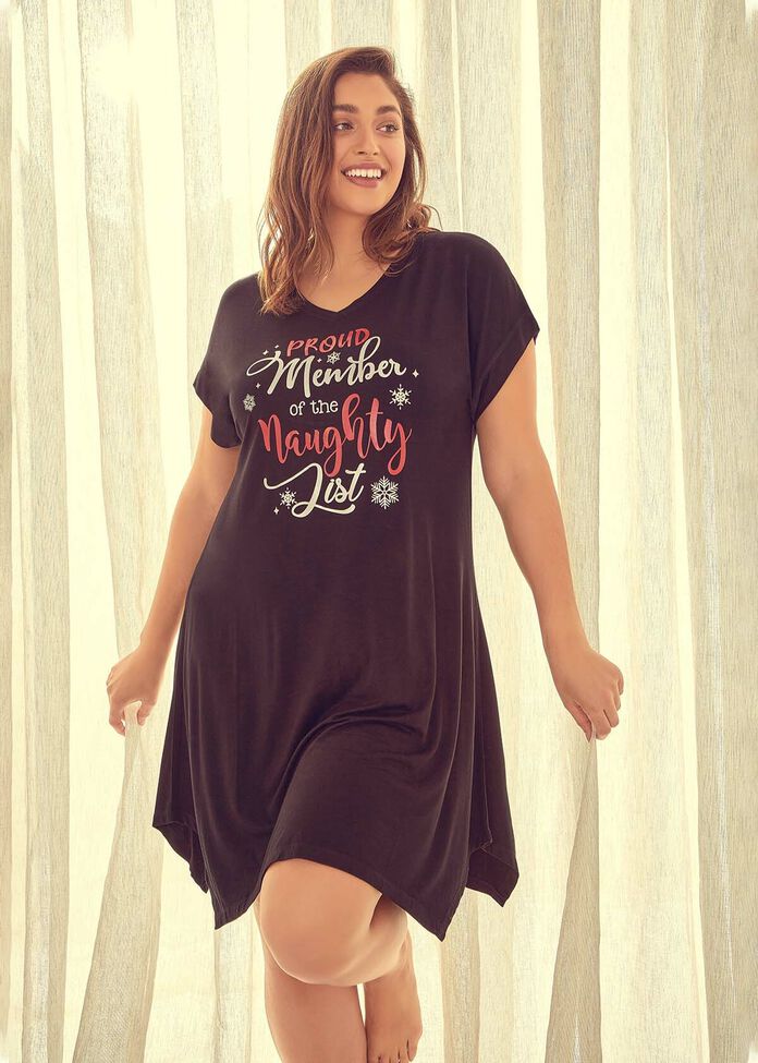 Bamboo Xmas Naughty Nightie, , hi-res