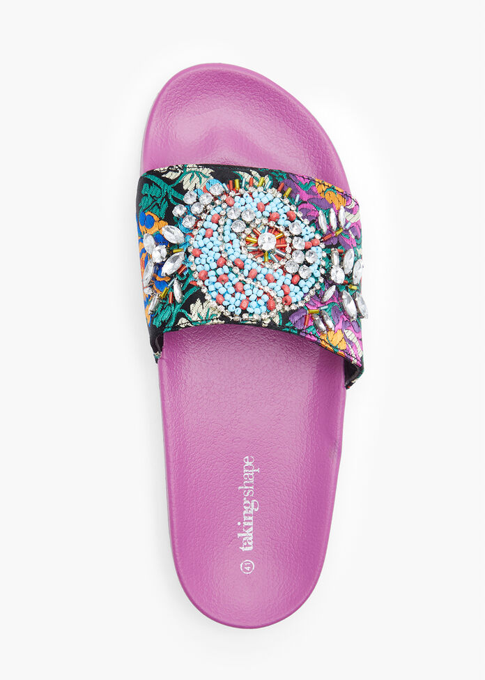 Shop Embroidered Beaded Slide | Comfortable Shoes | Taking Shape AU