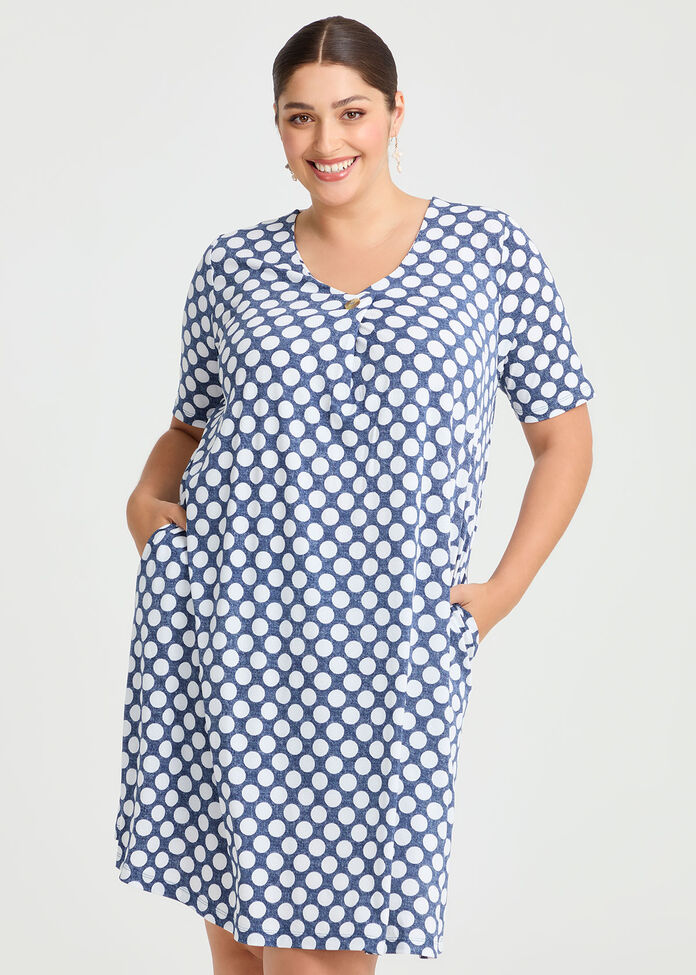 Georgia Spot Dress, , hi-res