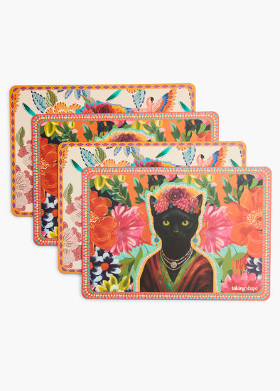 Flower Cat Set/4 Placemats