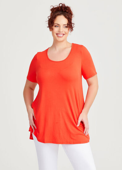 Plus Size Bamboo Base Short Sleeve Top