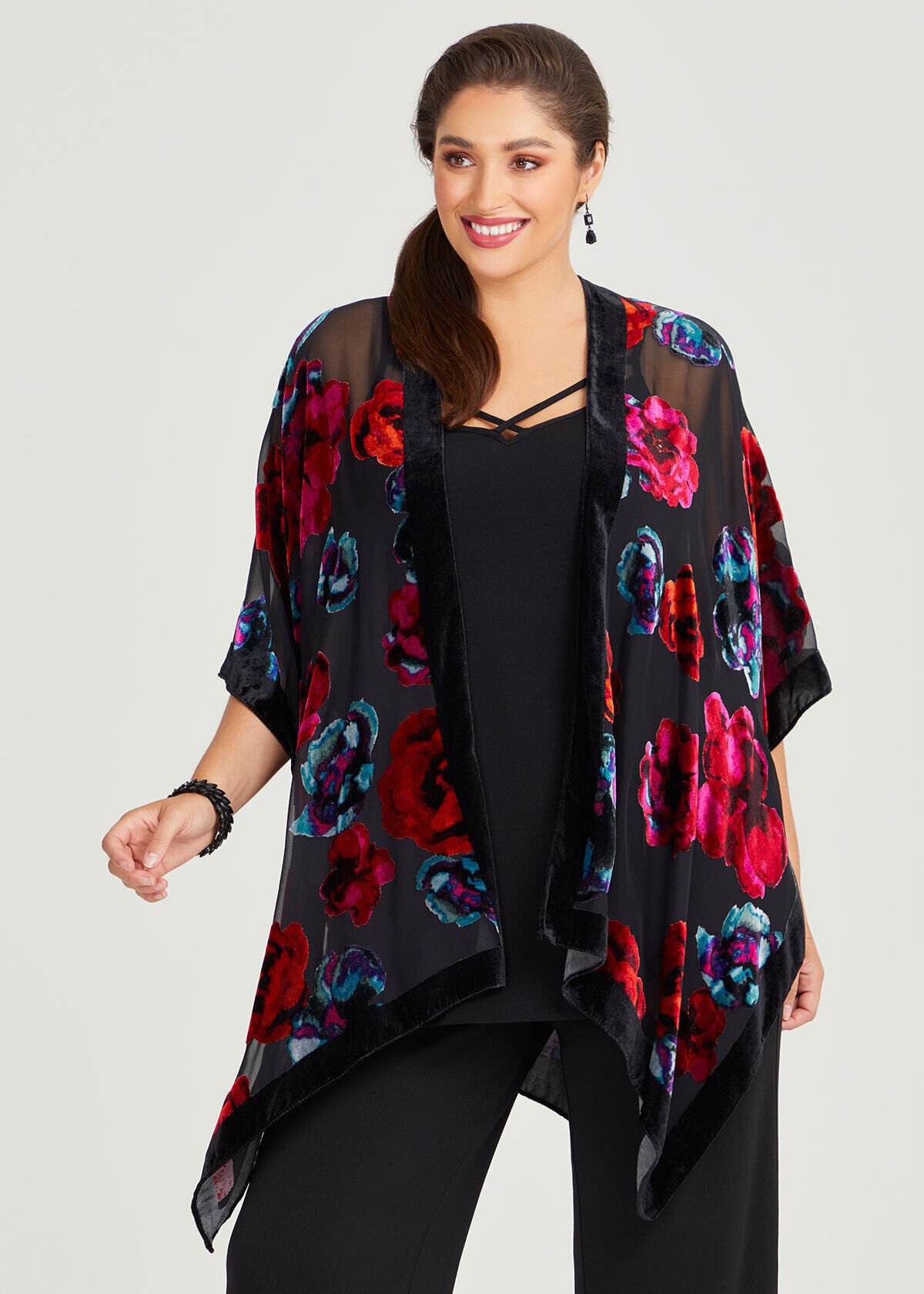 Plus size top wraps and ponchos