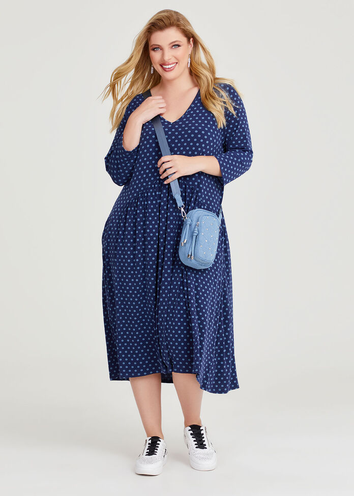 Denim Crossbody Bag, , hi-res