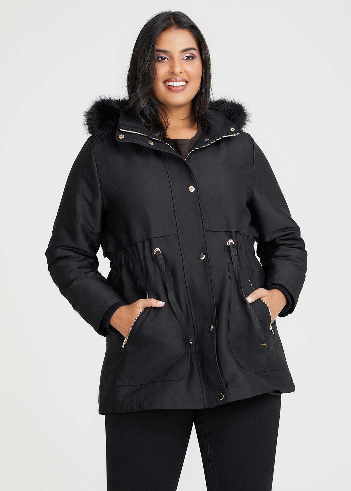 Grey fluffy discount jacket new look