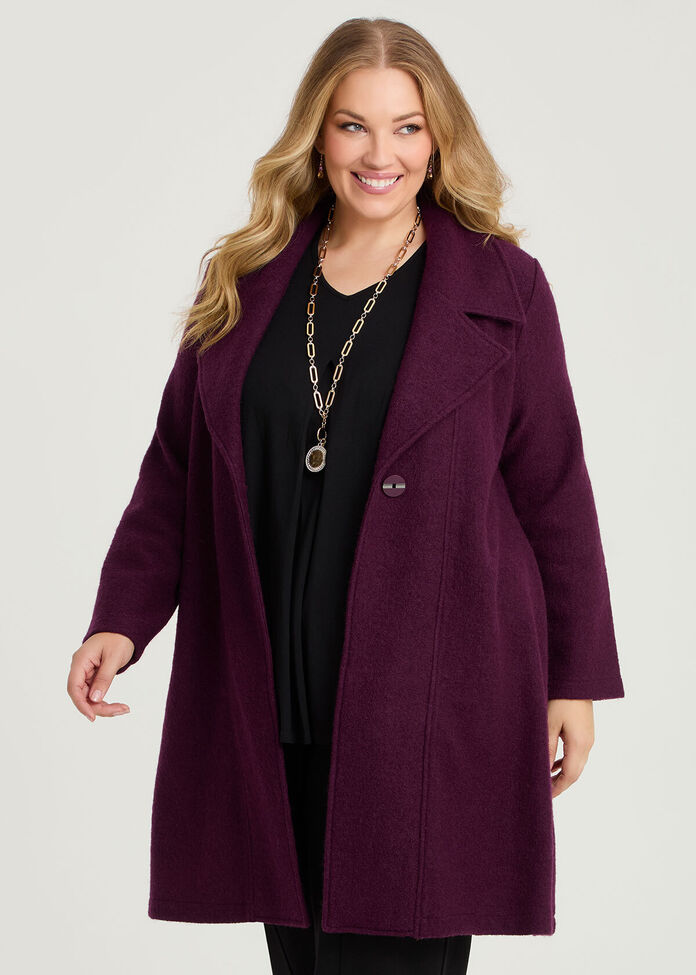 Madison Boiled Wool Coat, , hi-res