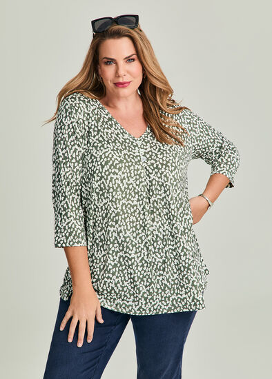 Plus Size Piia Pleat Front Luna Top