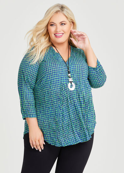 Plus Size V-neck Bamboo Crush Top