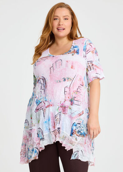 Plus Size Scenic Slub Knit Tunic