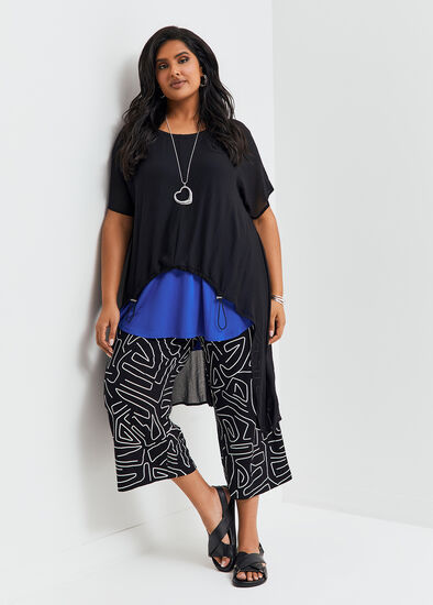 Plus Size Natural Spritz Crop Pant